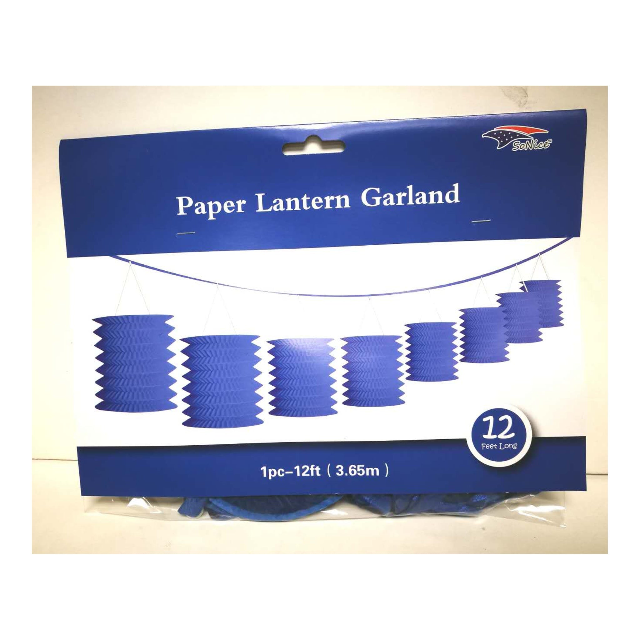 (c) 12ft (c Lantern Garland Royal Blue